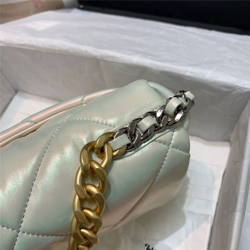 Chanel 19 FLAP BAG Iridescent Calfskin LB3735 (4)