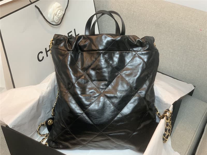 Chanel 22 BACKPACK Shiny Calfskin LB10350-1 (5)