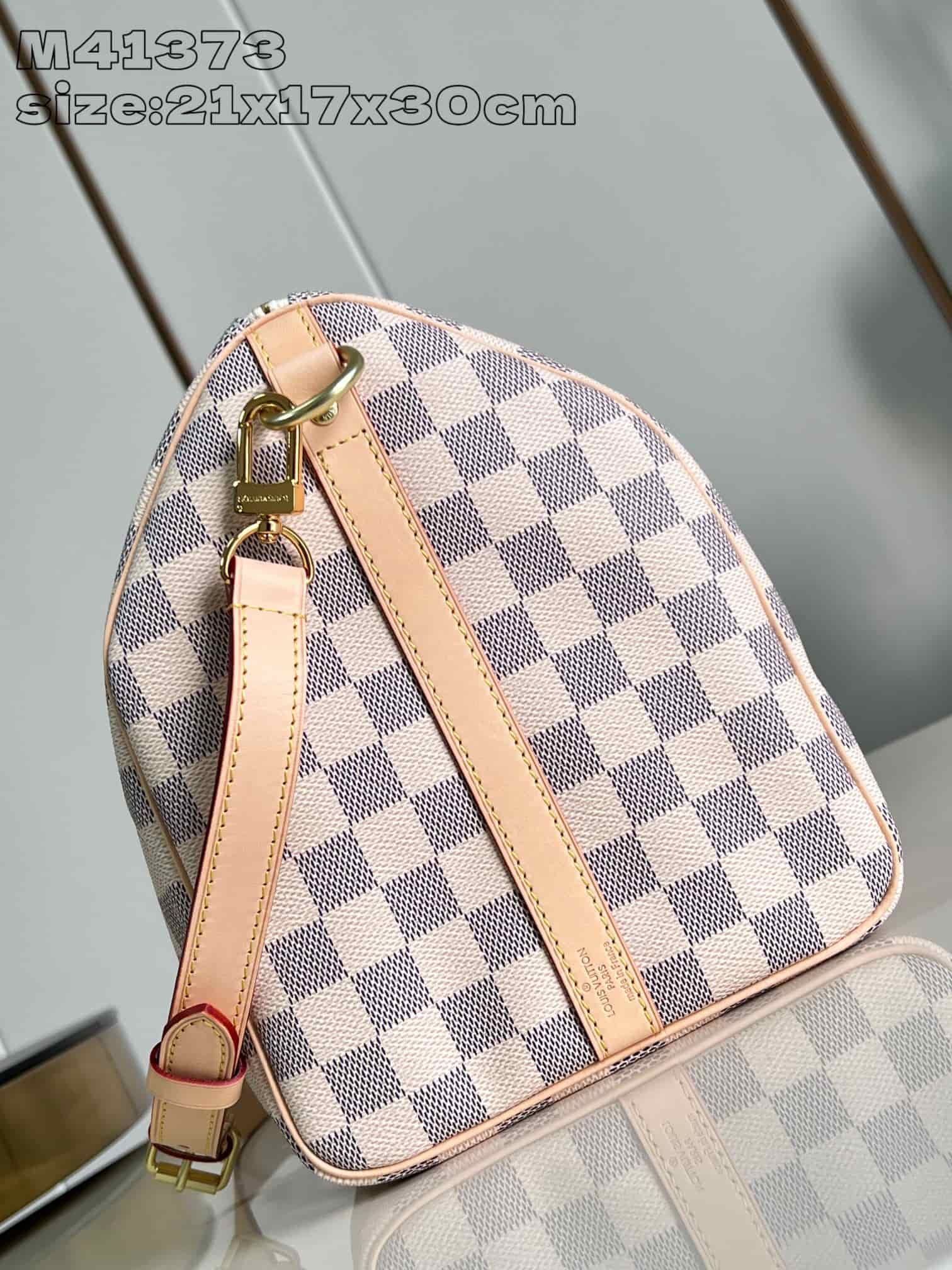 LV Speedy Bandoulière 30 Damier Azur LB21444 (3)