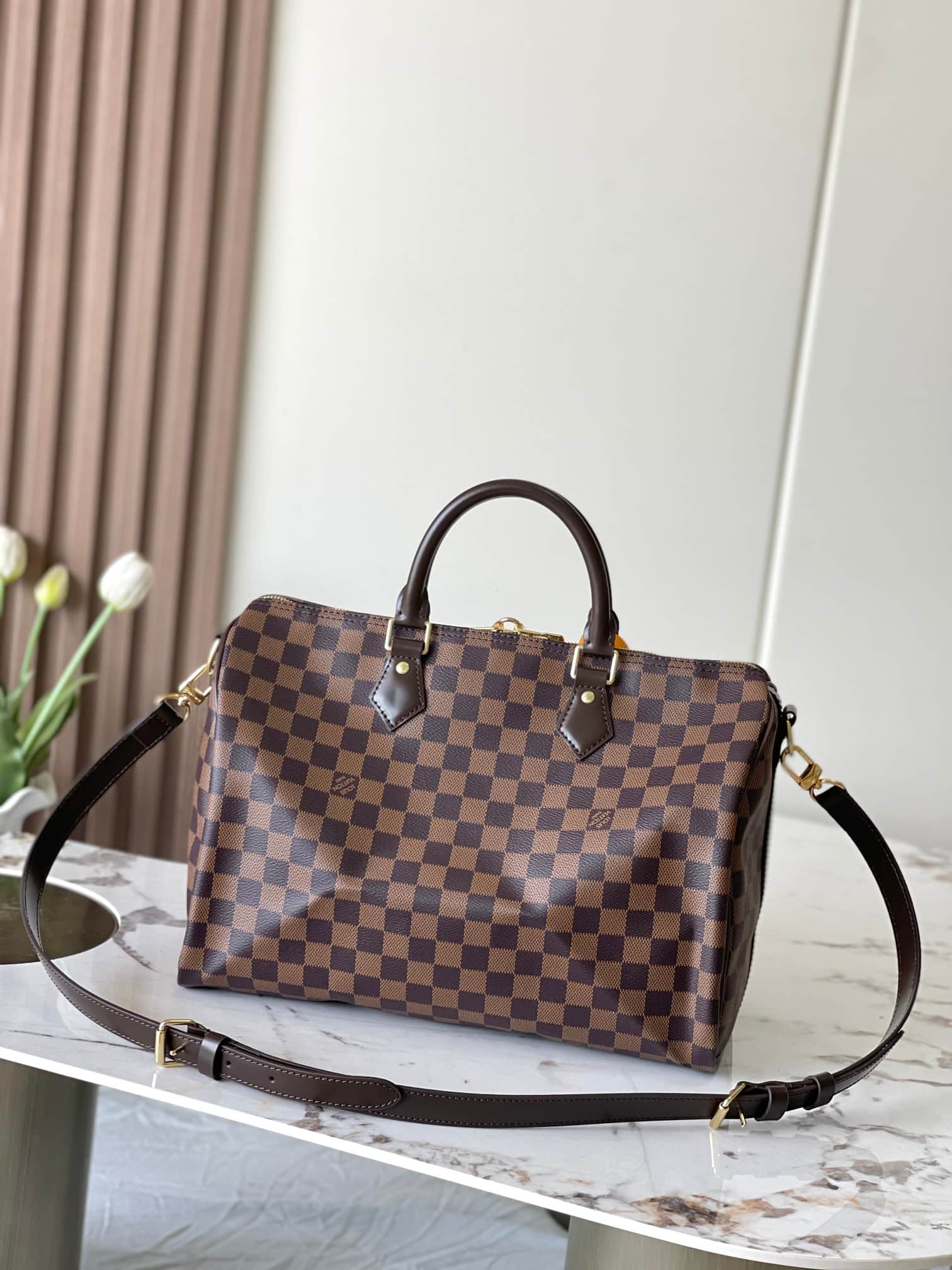 LV Speedy Bandoulière 35 Damier Ebene LB16581 (3)