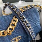 Large Chanel 19 Flap Bag Denim LB5354 (3)