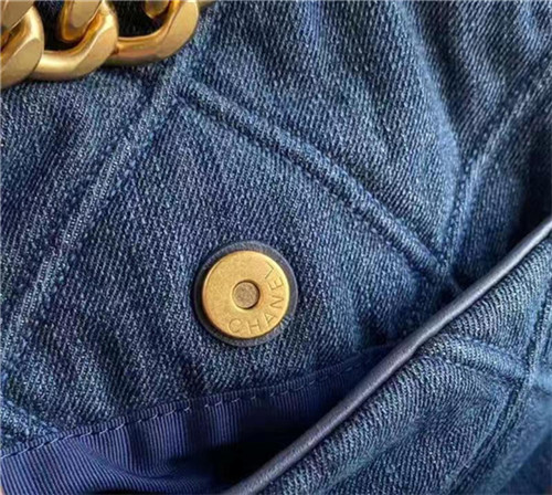 Large Chanel 19 Flap Bag Denim LB5354 (5)