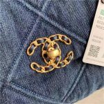 Large Chanel 19 Flap Bag Denim LB5354 (6)