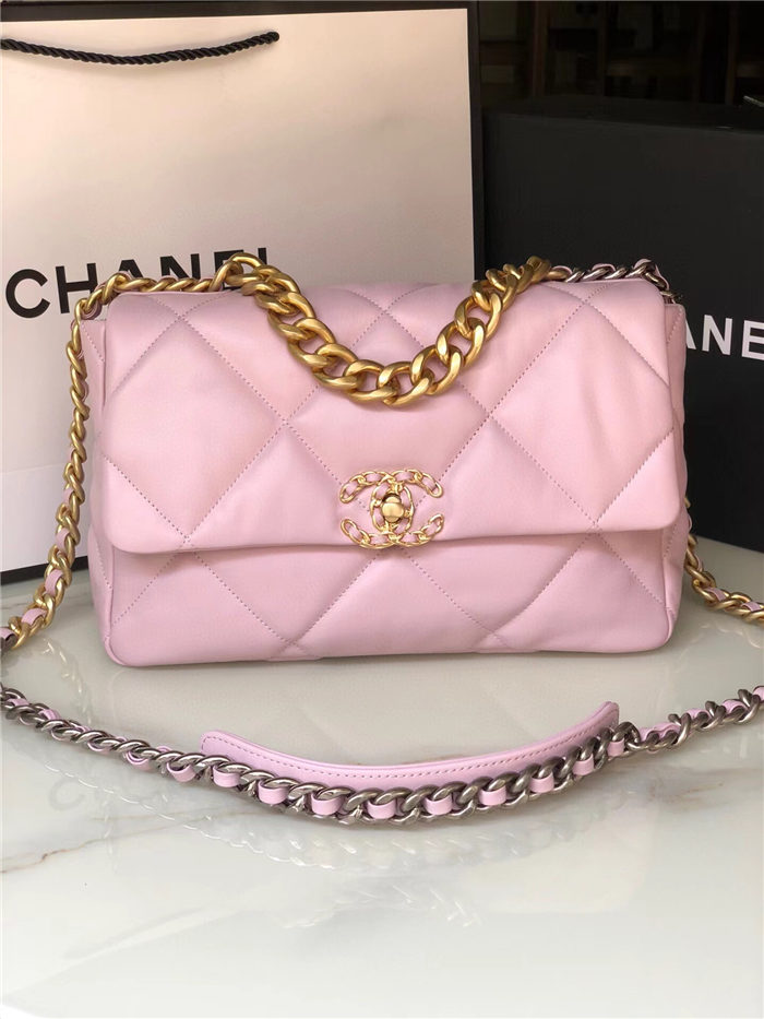 Large Chanel 19 Flap Bag Lambskin LB2133 (1)