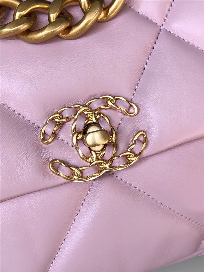 Large Chanel 19 Flap Bag Lambskin LB2133 (6)