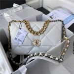 Large Chanel 19 Flap Bag Lambskin LB3841 (1)