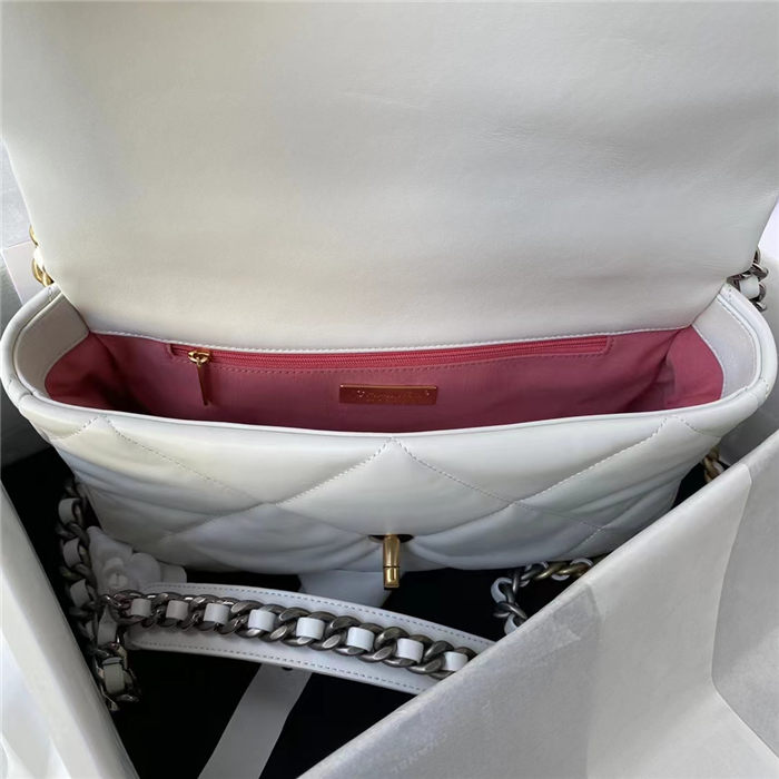 Large Chanel 19 Flap Bag Lambskin LB3841 (4)