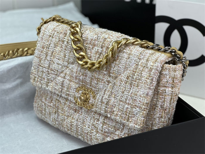 Large Chanel 19 Flap Bag Tweed LB12460 (2)