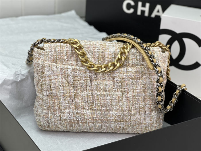 Large Chanel 19 Flap Bag Tweed LB12460 (4)