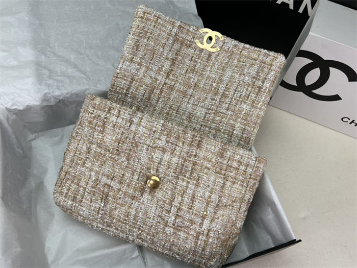 Large Chanel 19 Flap Bag Tweed LB12460 (6)