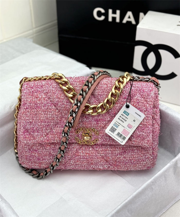 Large Chanel 19 Flap Bag Tweed LB15164 (1)