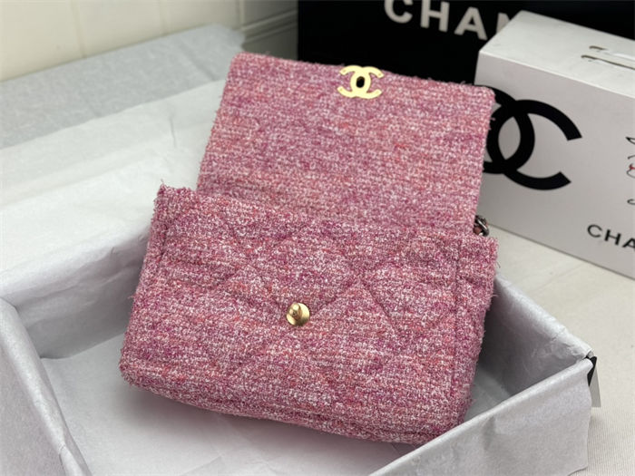 Large Chanel 19 Flap Bag Tweed LB15164 (4)