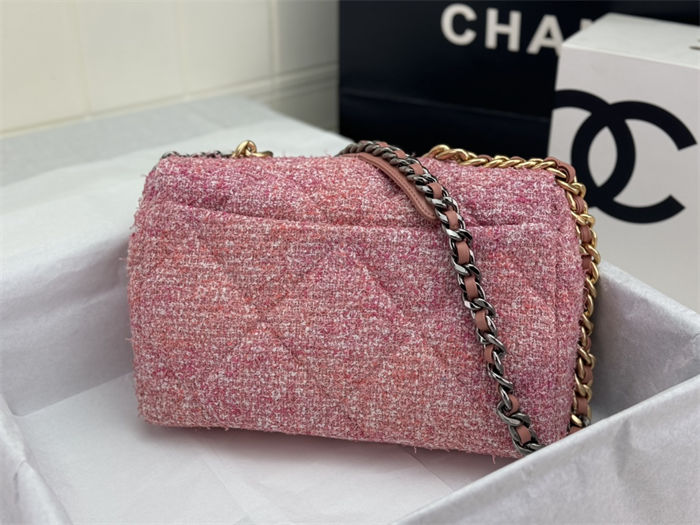 Large Chanel 19 Flap Bag Tweed LB15164 (5)