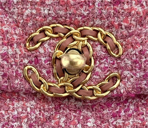 Large Chanel 19 Flap Bag Tweed LB15164 (6)