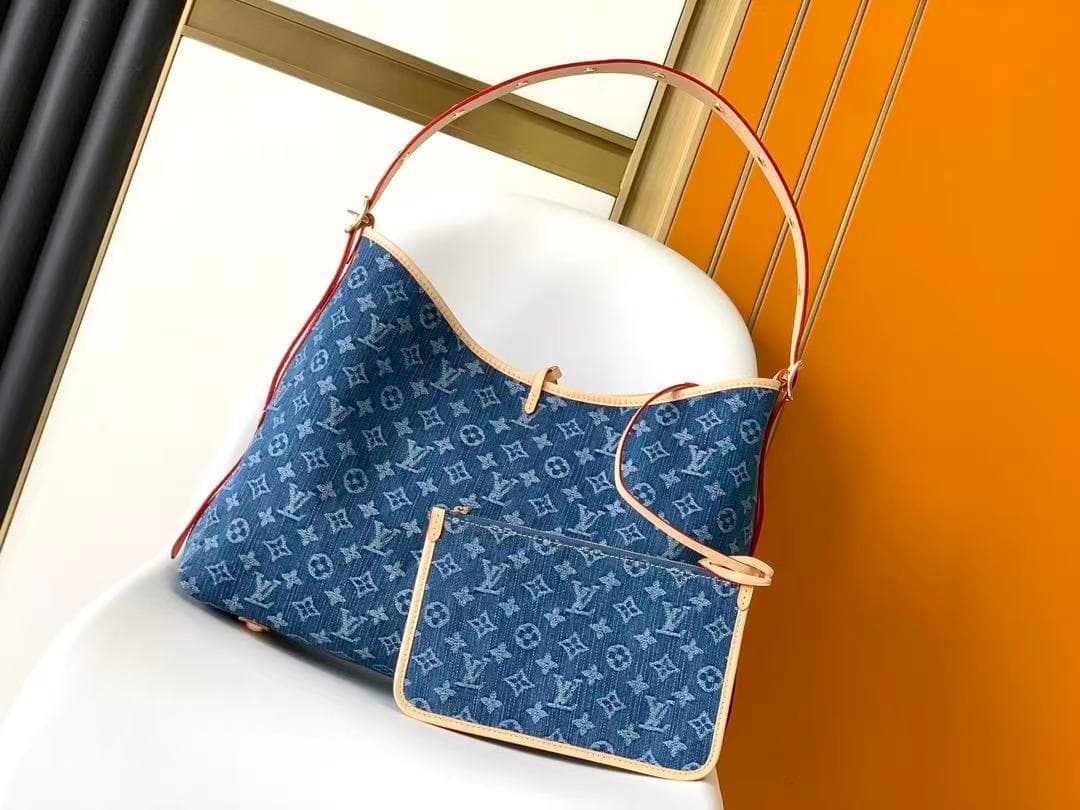 Louis Vuitton CARRYALL MM Monogram Denim LB14143 (3)