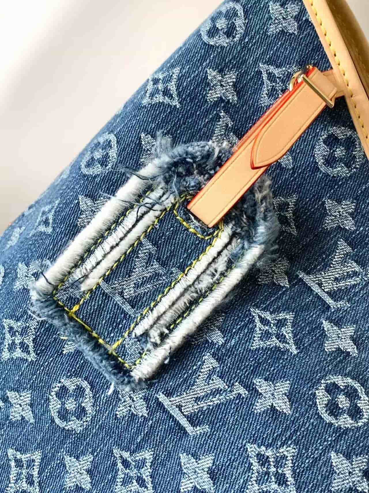 Louis Vuitton CARRYALL MM Monogram Denim LB14143 (5)