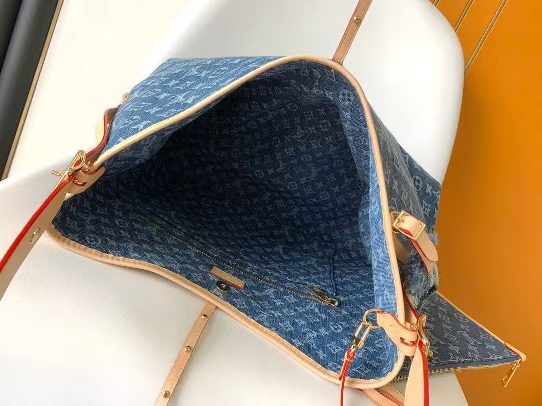 Louis Vuitton CARRYALL MM Monogram Denim LB14143 (6)
