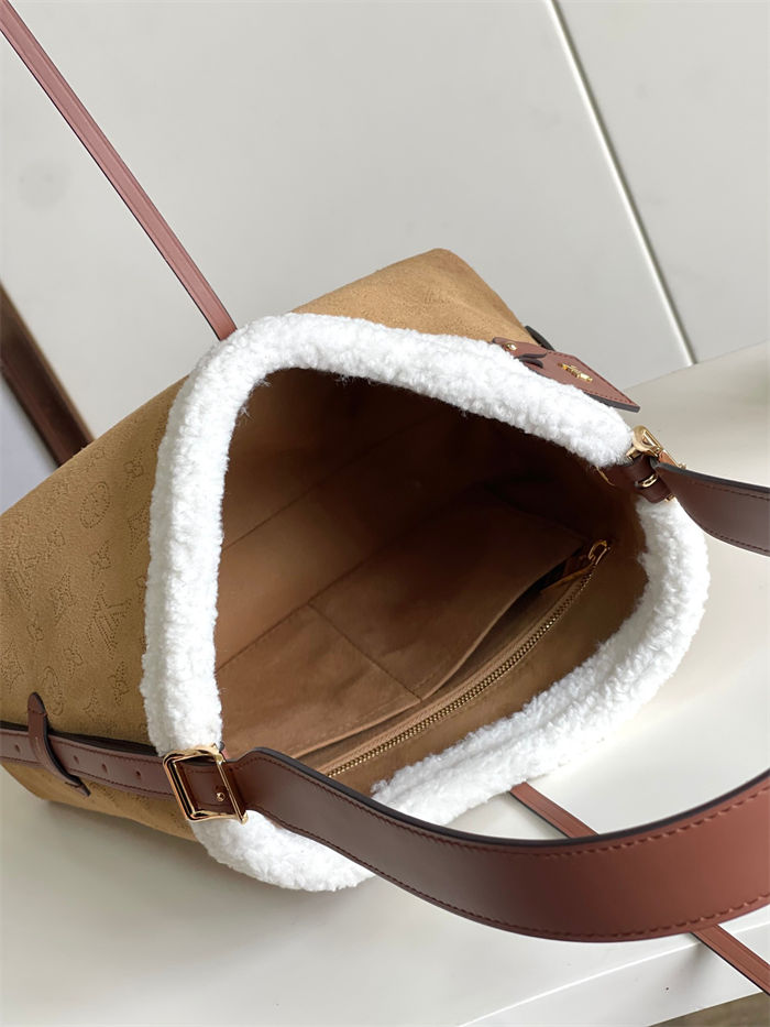 Louis Vuitton CARRYALL PM Suede leather LB15389 (6)