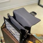 Louis Vuitton DAUPHINE MM Denim textile jacquard LB12107 (3)