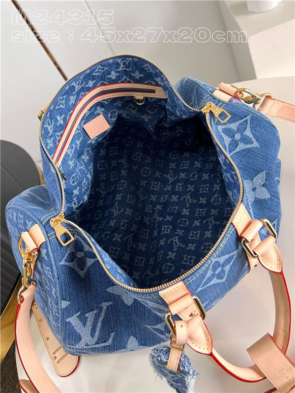Louis Vuitton Keepall Bandoulière 45 Monogram Denim LB13987 (5)