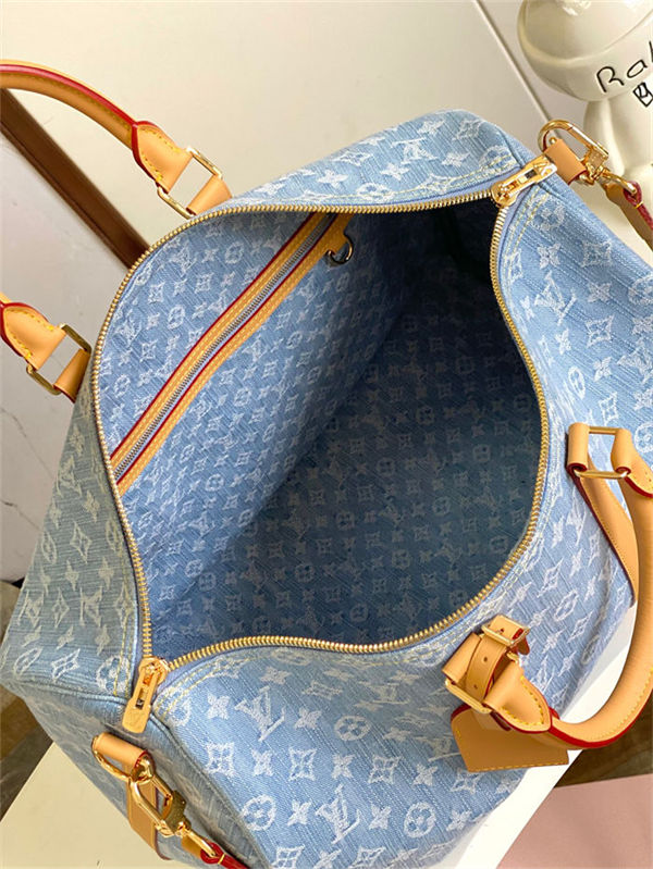 Louis Vuitton Keepall Bandoulière 45 Monogram Denim LB14500 (6)
