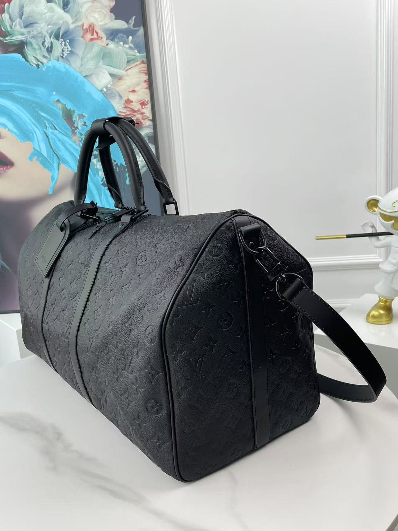 Louis Vuitton Keepall Bandoulière 50 Monogram Taurillon LB1381 (2)