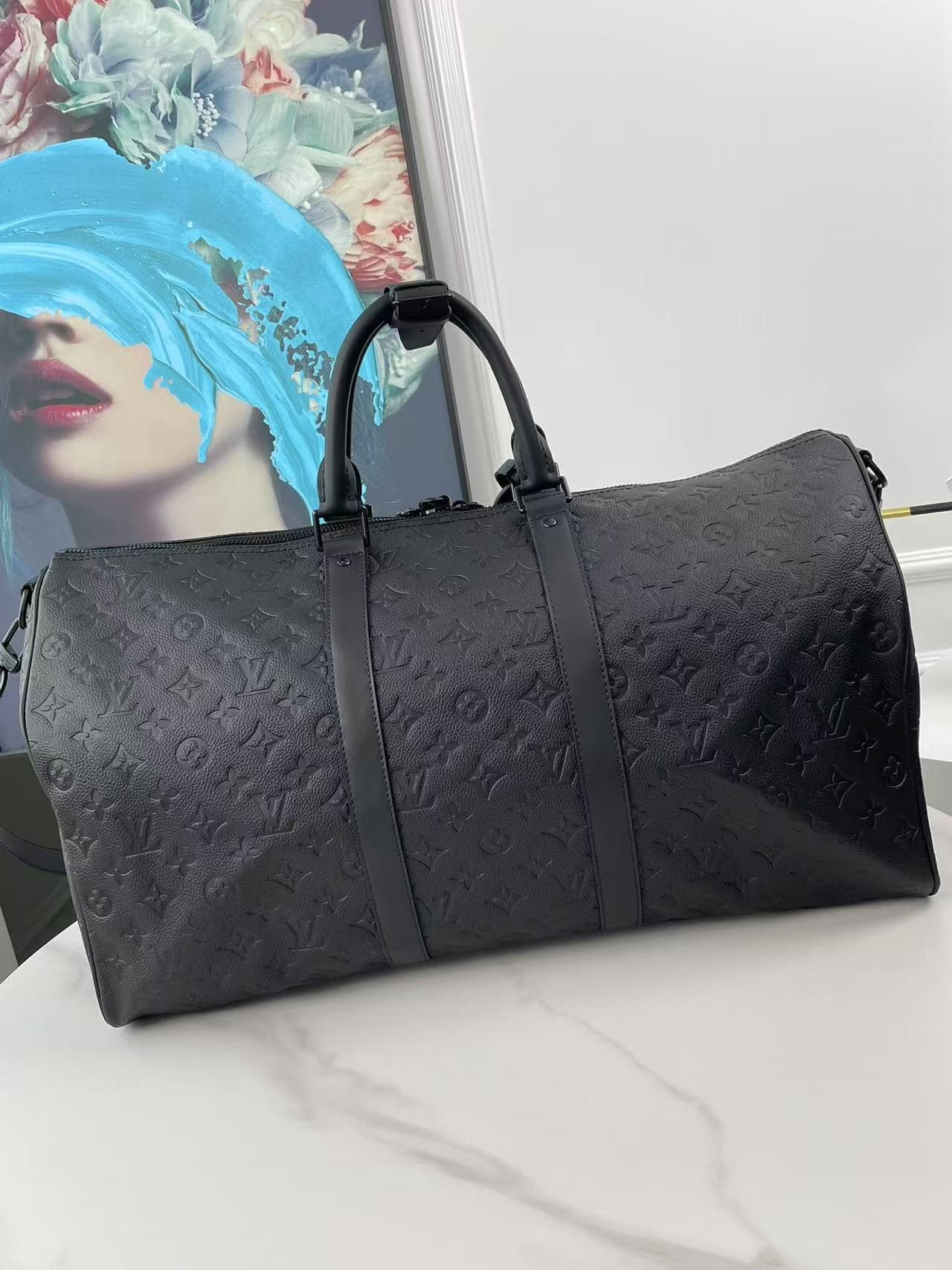 Louis Vuitton Keepall Bandoulière 50 Monogram Taurillon LB1381 (3)