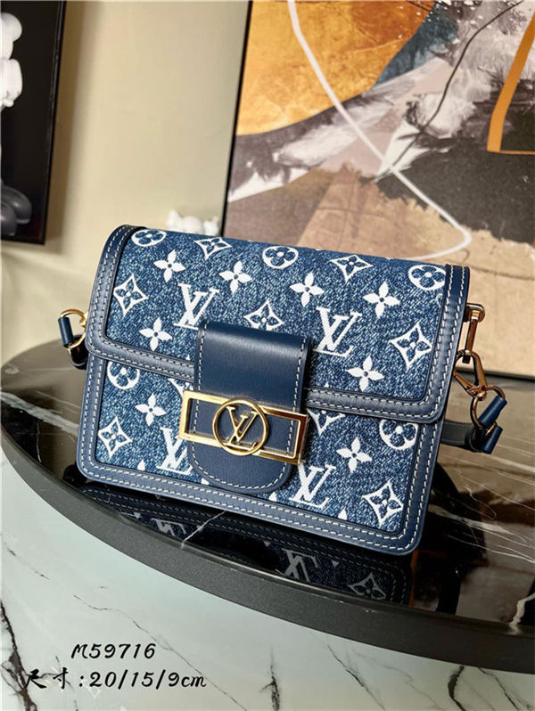 Louis Vuitton Mini Dauphine Denim LB9629 (1)