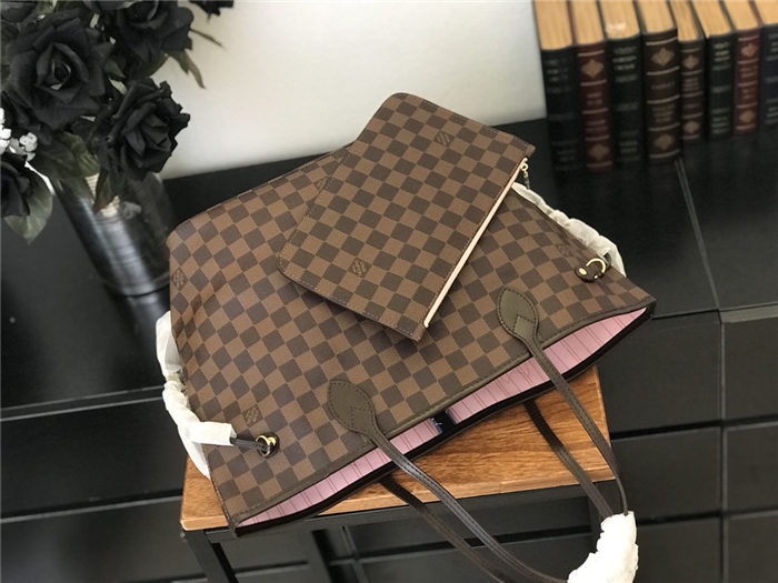 Louis Vuitton Neverfull MM Damier Ebene LB1694 (6)
