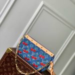 Louis Vuitton TM Pochette Accessoires Monogram cherry denim LB21798 (1)