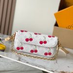 Louis Vuitton TM Wallet On Chain Ivy Monogram cherry canvas LB22089 (1)