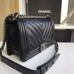 BOY Chanel Chevrons Pattern Lambskin LB23011 (3)