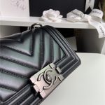 BOY Chanel Chevrons Pattern Lambskin LB3878 (2)