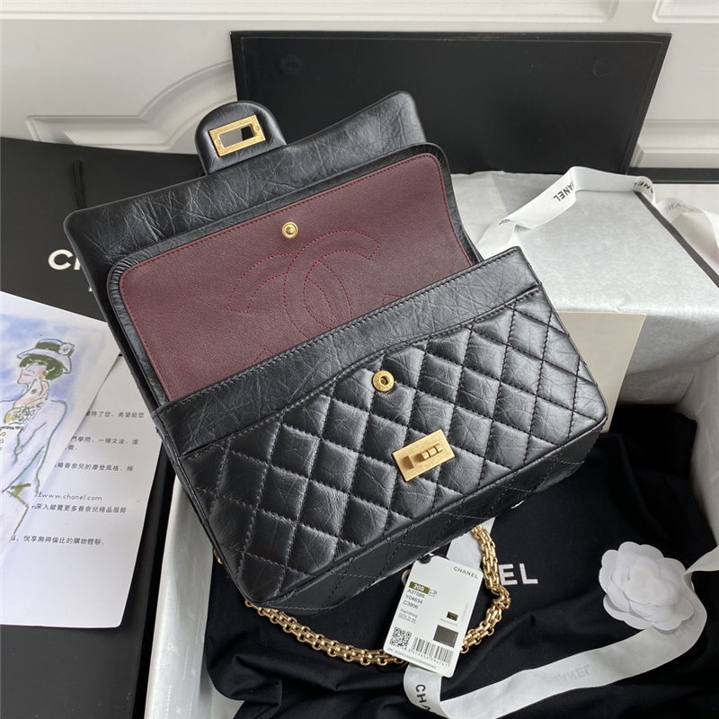 Chanel 2.55 HANDBAG Aged Calfskin LB4088 (2)
