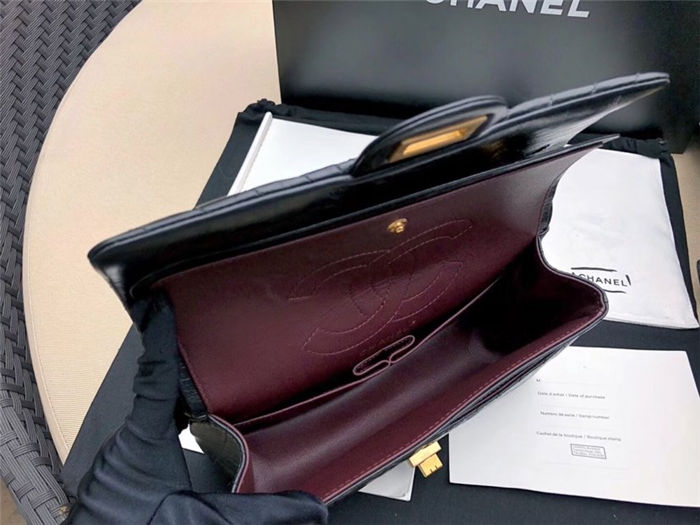 Chanel 2.55 HANDBAG Pattern Aged Calfskin LB4108 (4)