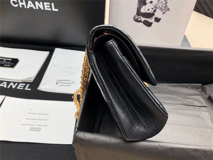 Chanel 2.55 HANDBAG Pattern Aged Calfskin LB4108 (5)