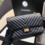 Chanel 2.55 HANDBAG Pattern Aged Calfskin LB4108 (6)