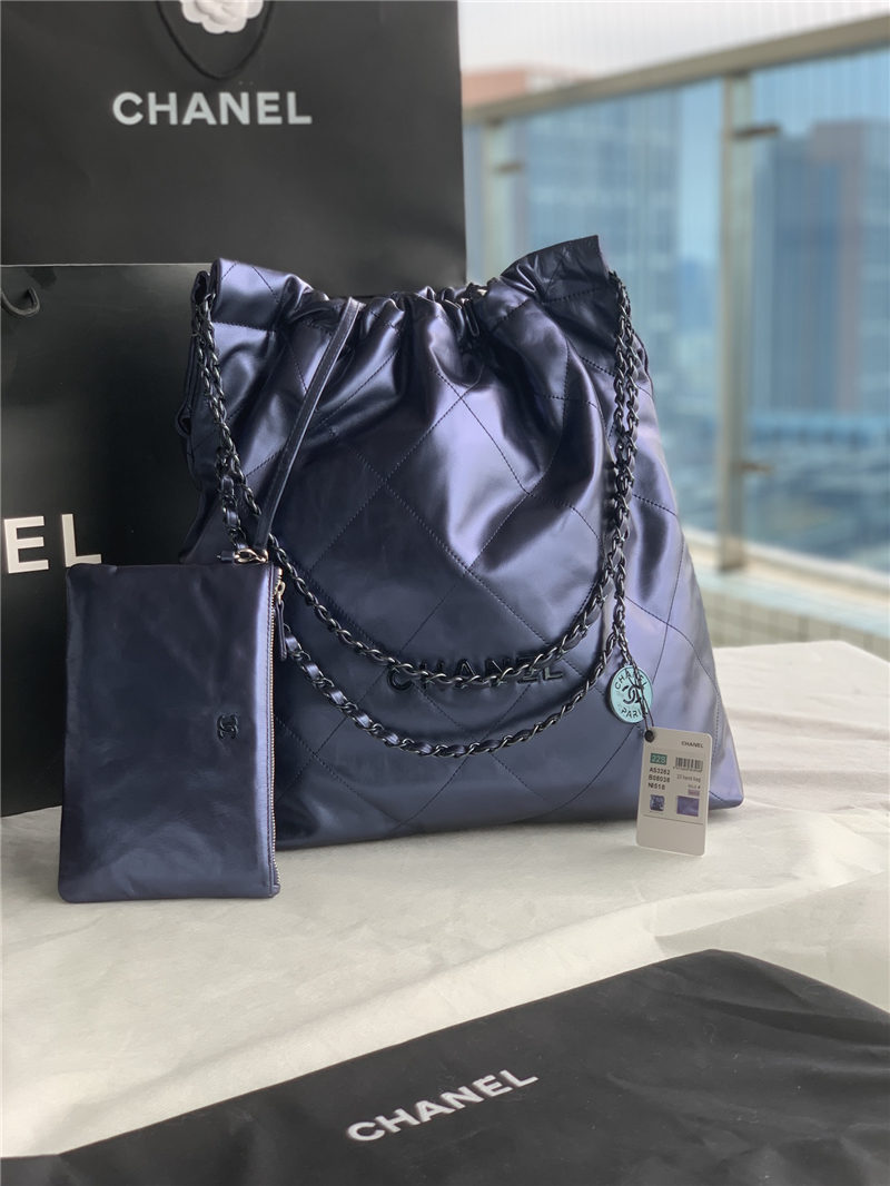 Chanel 22 LARGE HANDBAG Metallic Calfskin LB11224 (1)