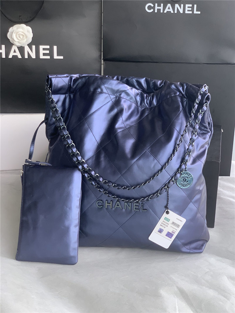 Chanel 22 LARGE HANDBAG Metallic Calfskin LB11224 (2)