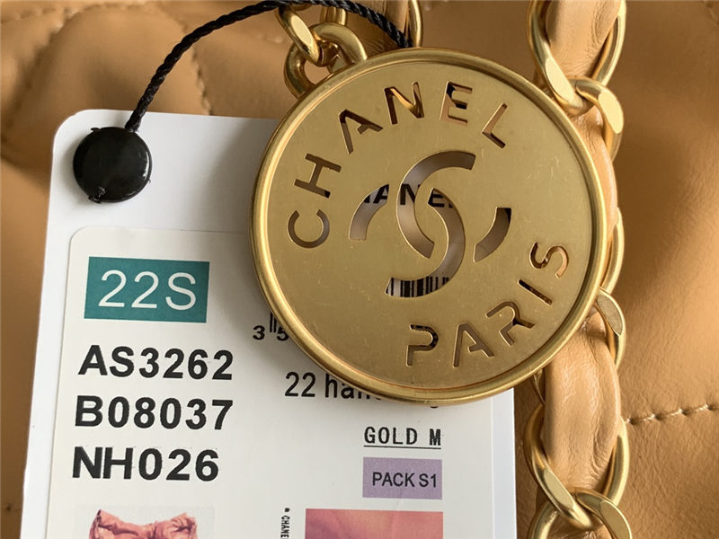 Chanel 22 LARGE HANDBAG Metallic Calfskin LB11227 (3)