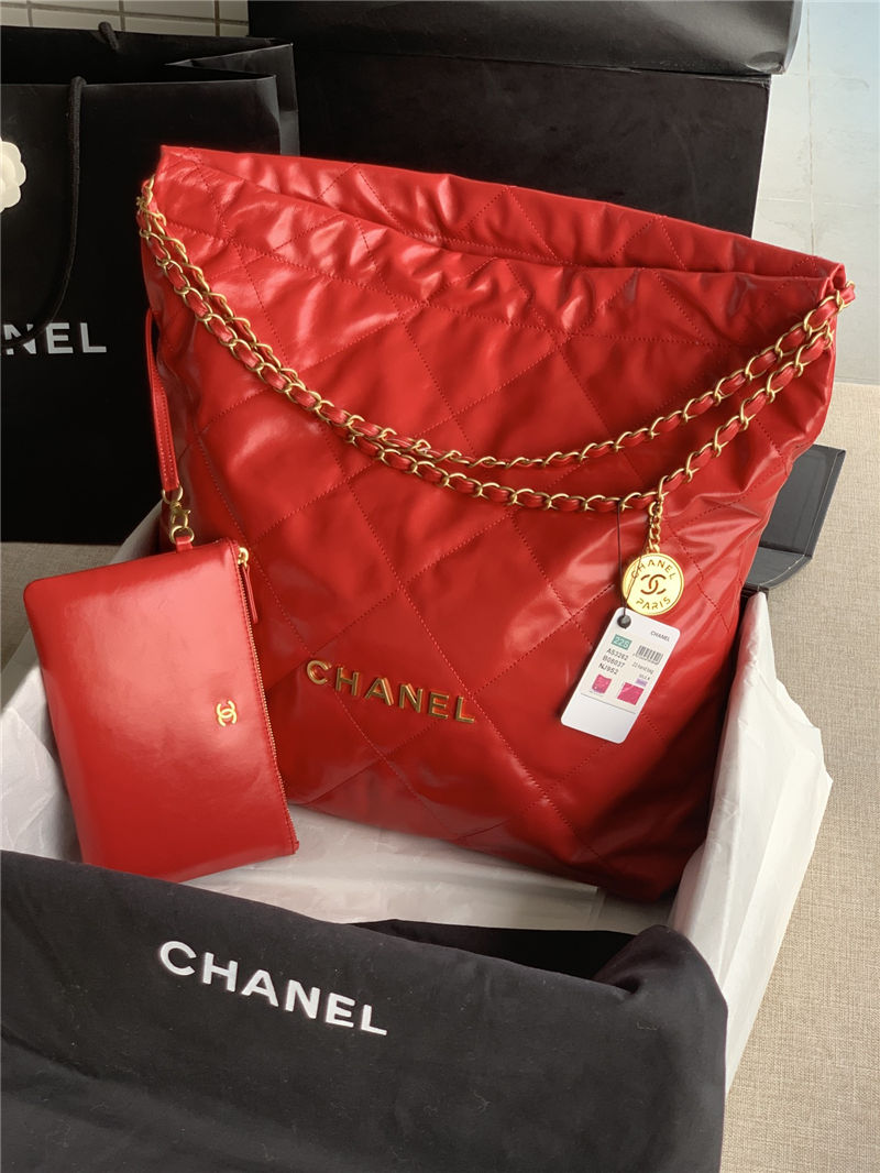 Chanel 22 LARGE HANDBAG Metallic Calfskin LB11604 (1)
