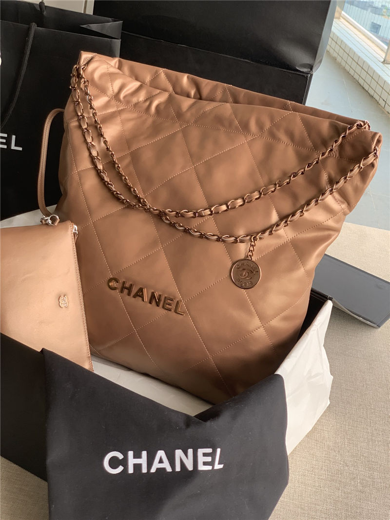 Chanel 22 LARGE HANDBAG Metallic Calfskin LB11607 (1)