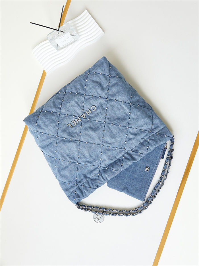Chanel 22 MEDIUM HANDBAG Denim LB14530 (4)