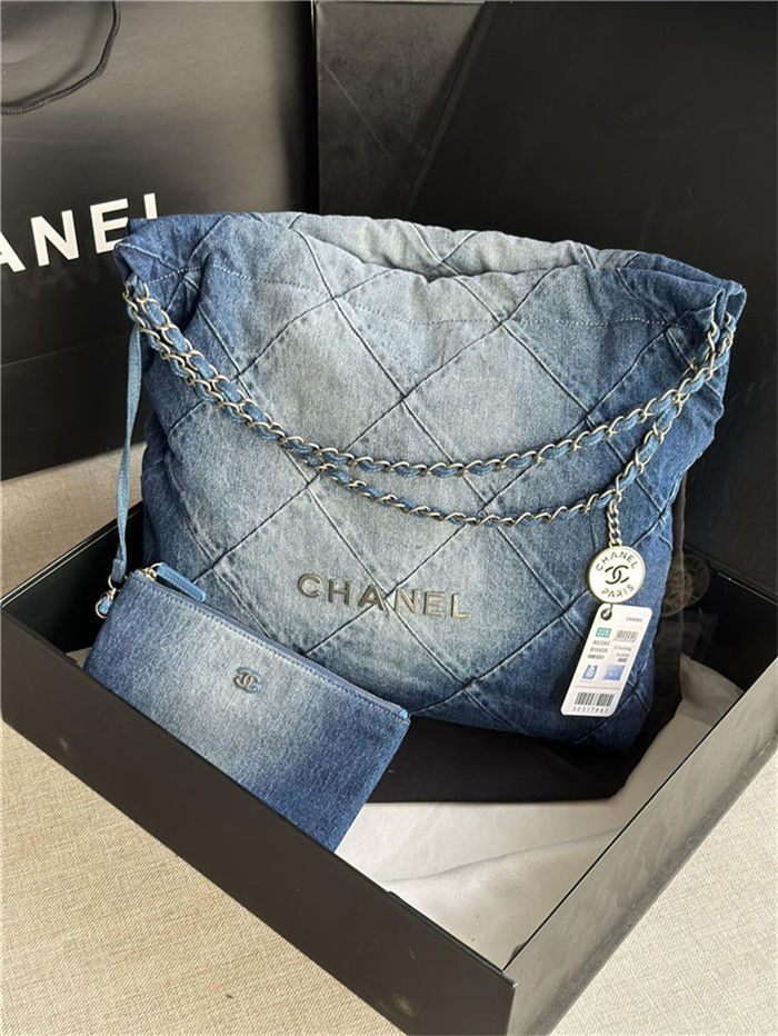 Chanel 22 MEDIUM HANDBAG Denim LB2283 (1)