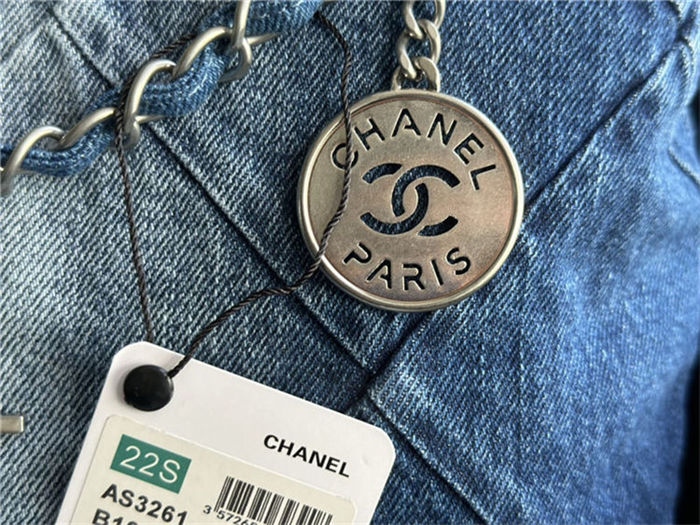 Chanel 22 MEDIUM HANDBAG Denim LB2283 (3)