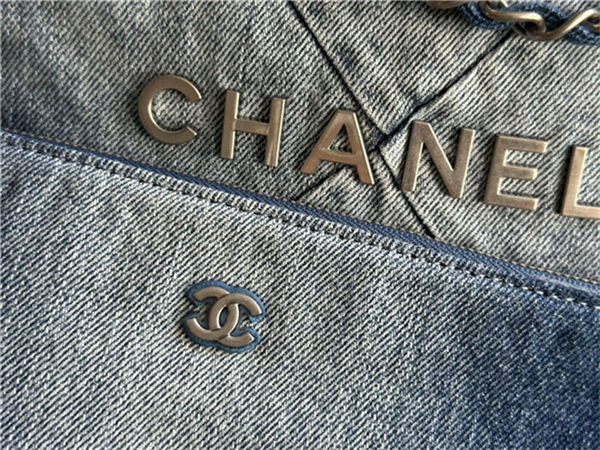 Chanel 22 MEDIUM HANDBAG Denim LB2283 (6)