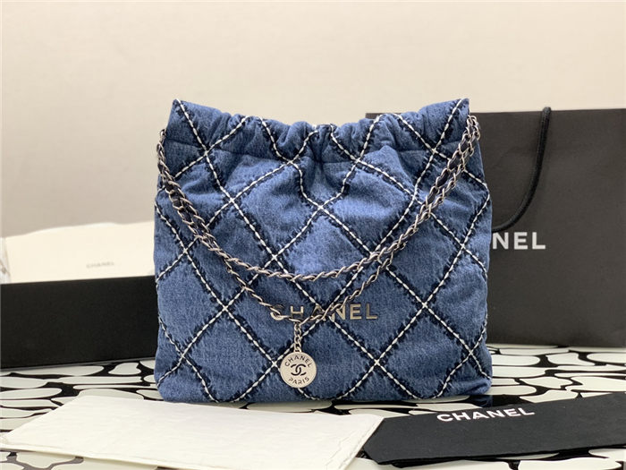 Chanel 22 MEDIUM HANDBAG Denim LB7736 (1)