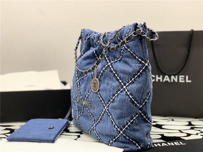 Chanel 22 MEDIUM HANDBAG Denim LB7736 (2)