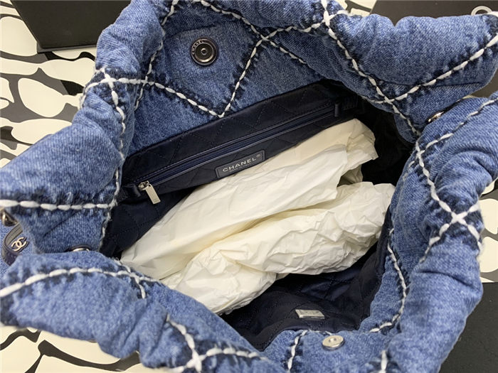 Chanel 22 MEDIUM HANDBAG Denim LB7736 (4)