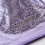 Chanel 22 MEDIUM HANDBAG Metallic Calfskin LB14528 (3)